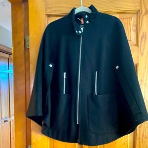 Express Black Wool Cape Coat